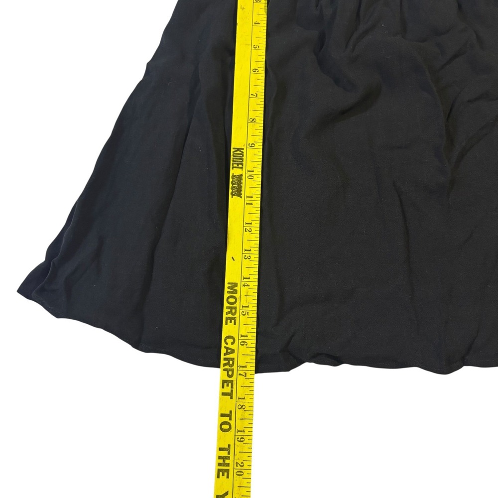 Toluca‎ Black Skirt Women's Medium Elastic Waist Deco Button Beach Coverup NEW - Picture 10 of 10